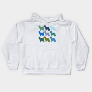 Westie Dogs in Rainbow Colors Kids Hoodie